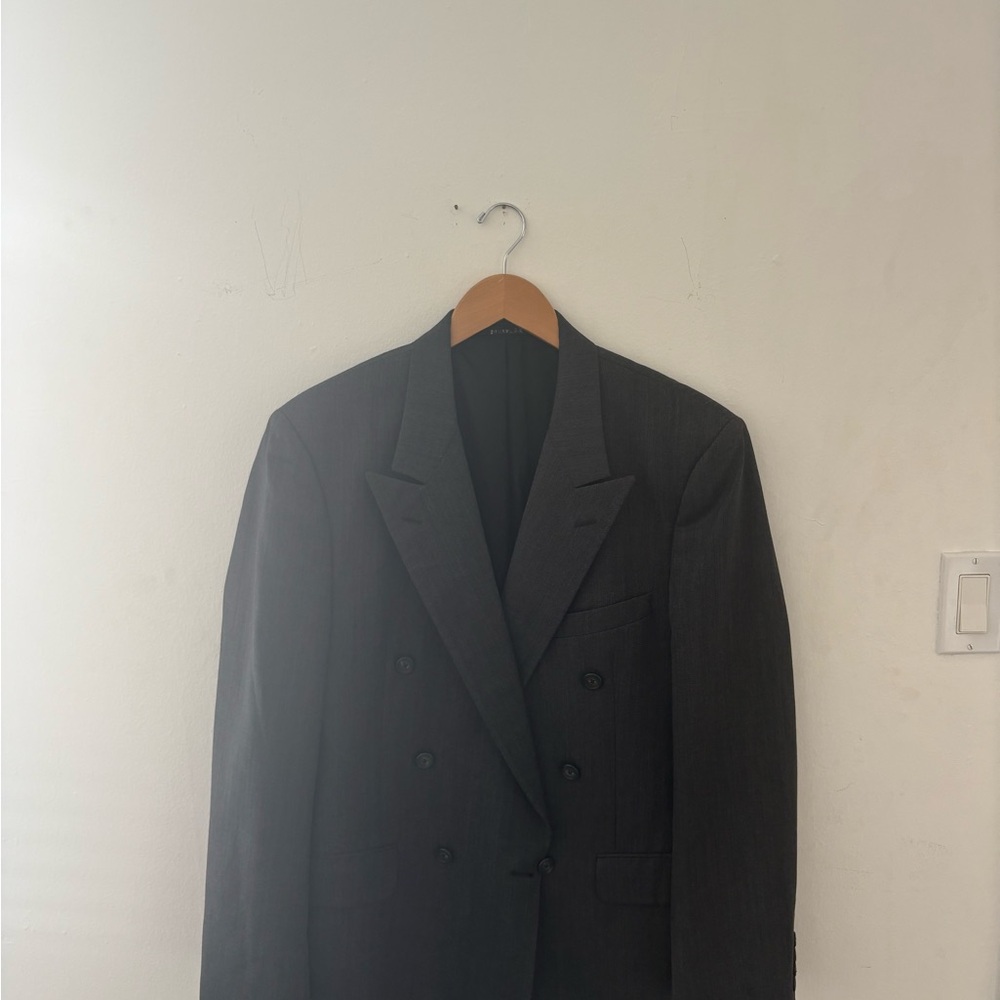 Burberry Charcoal Double-Breasted Suit